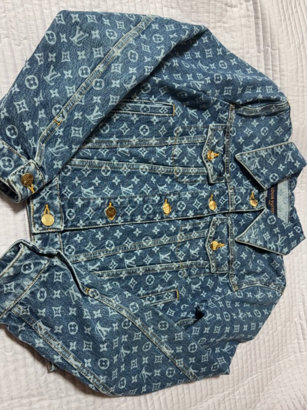 LV Monogram Woman's Jeans Jacket, FR36